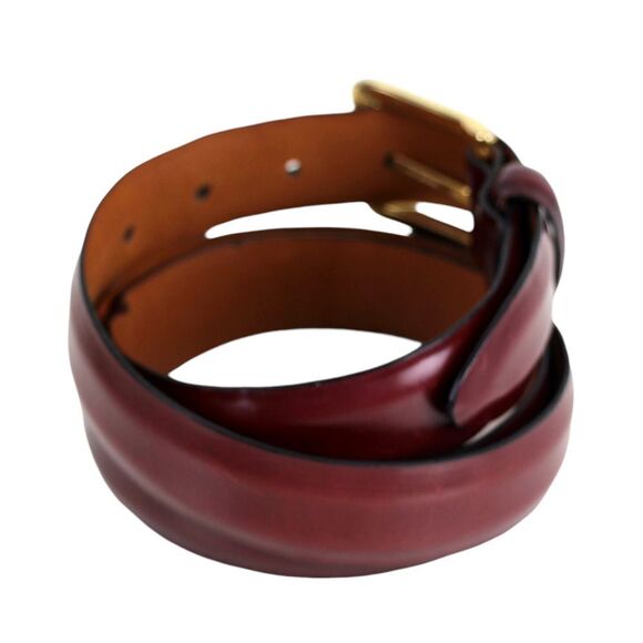 Cole Haan REDDISH BROWN GENUINE LEATHER 1 1/8"Wd CASUAL DRESS BELT Sz 38/95 (B31 - Picture 5 of 15